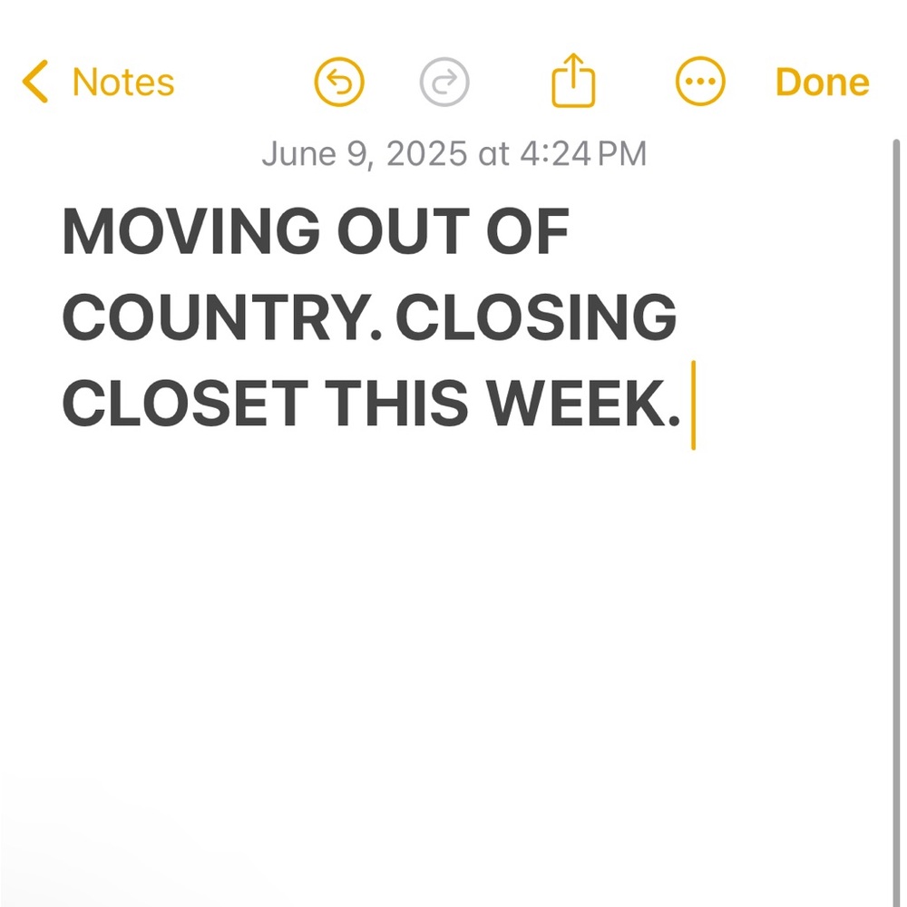 Moving Out Sale - Closet Clearance NO RETURNS